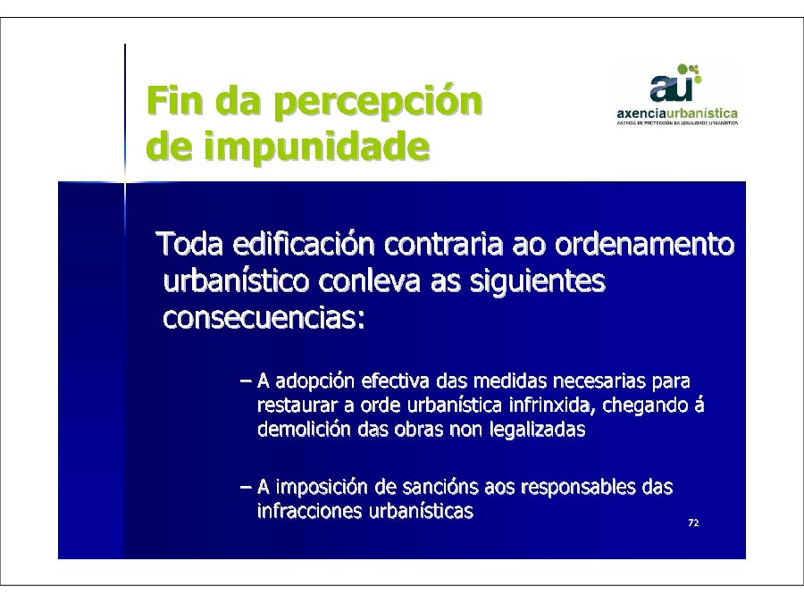 Presentación Hipólito Pérez Novo, director da Axencia de Protección da Legalidade Urbanística. 